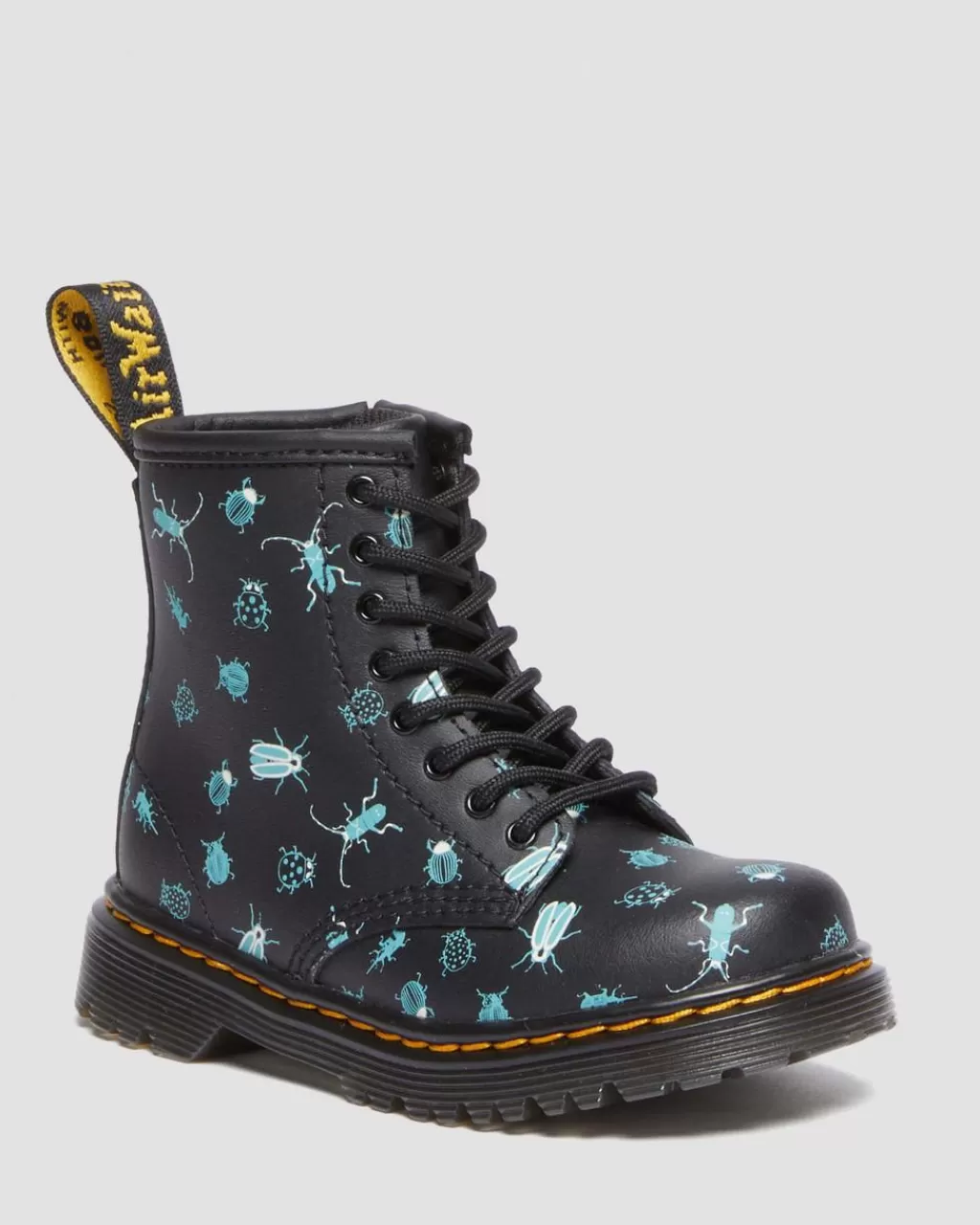 Online Dr Martens Smaborn 1460 Glow In The Dark Bugs-Snørestøvler Black Distorted Leopard S Backhand30654001