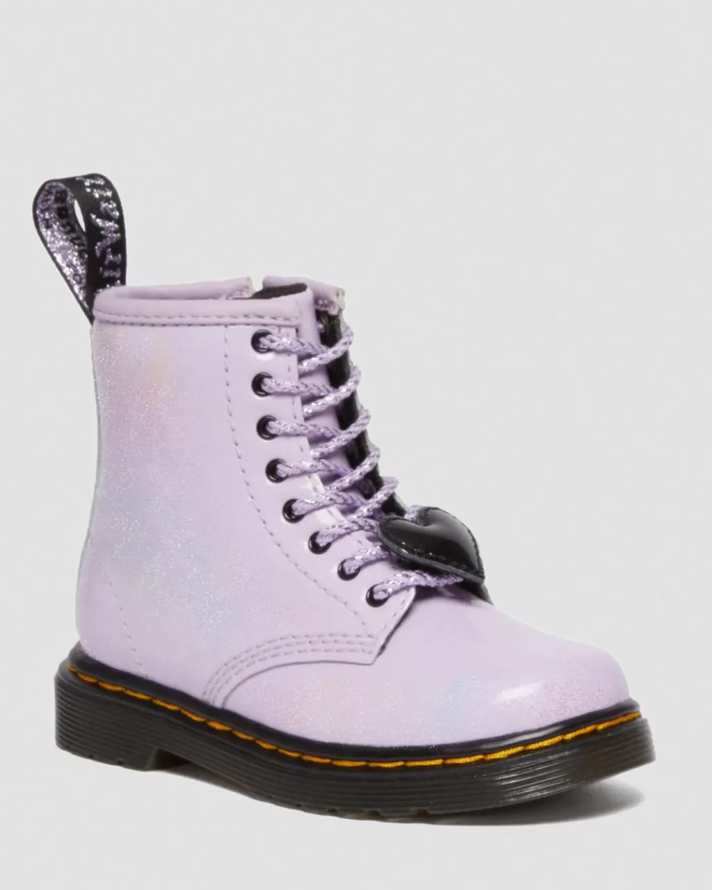 Clearance Dr Martens Smaborn 1460 Shimmer Heart-Snørestøvler Lilac Galaxy Shimmer30574308