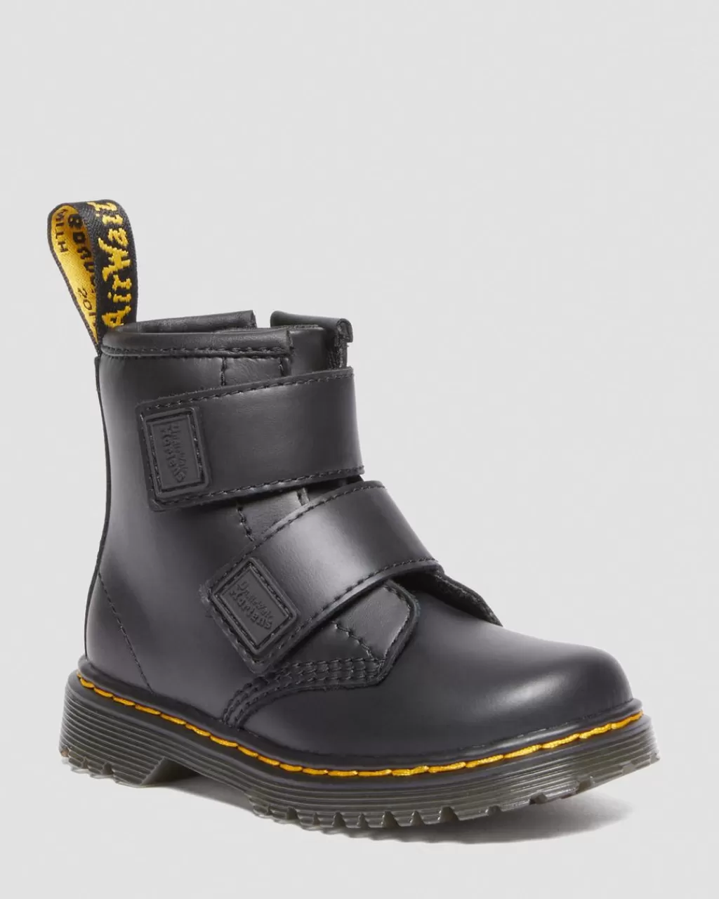 Clearance Dr Martens Smaborn 1460-Læderstøvler Med Velcrorem Black Romario30682001