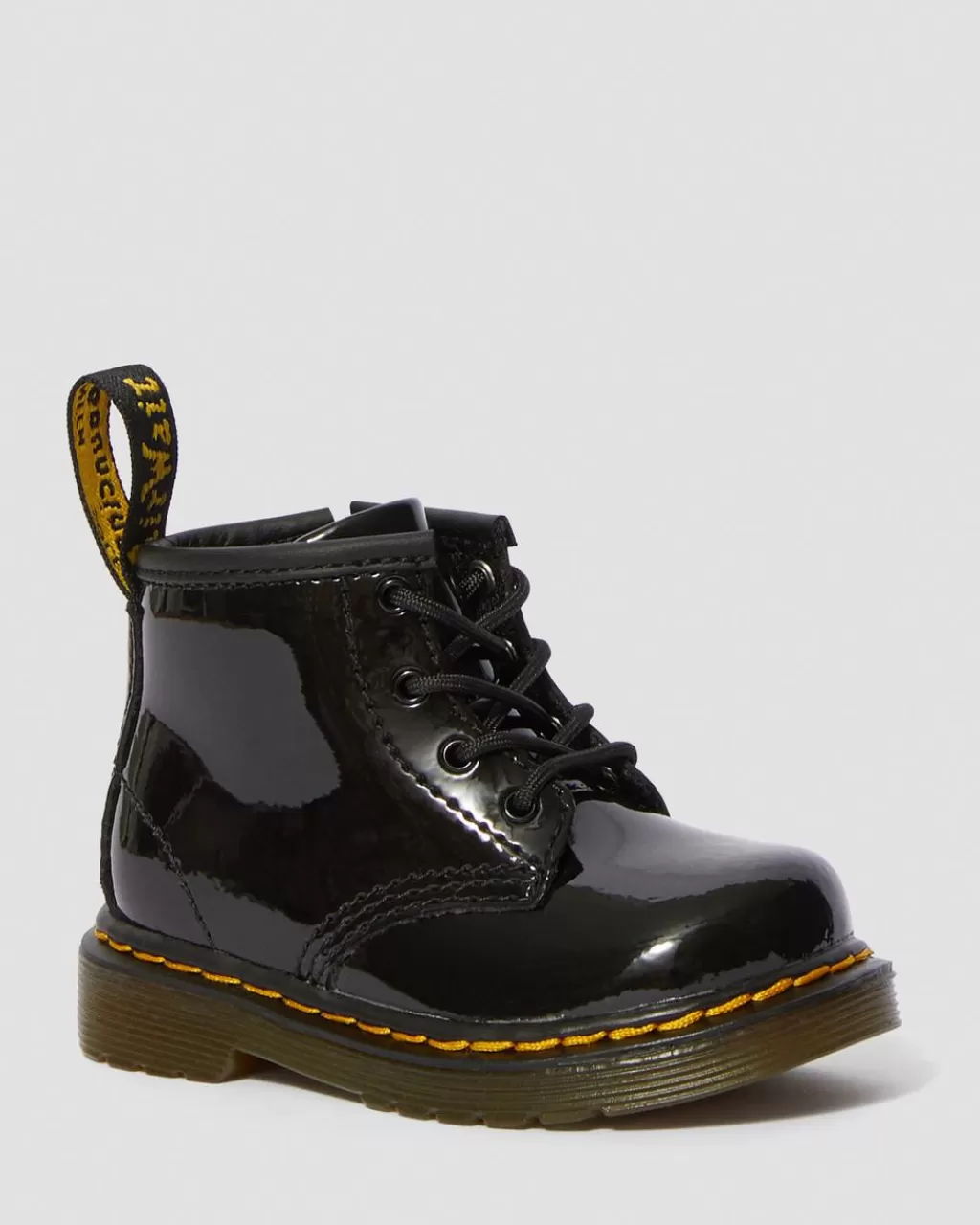 Sale Dr Martens Smaborn 1460-Snørestøvler I Laklaeder Black Patent Lamper15933002