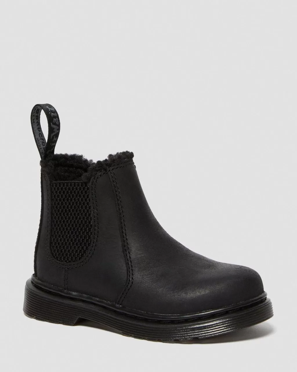 Discount Dr Martens Smaborn 2976 Chelsea-Støvler Med Leonore-Imiteret Pelsforing Black Republic Waterproof26152001