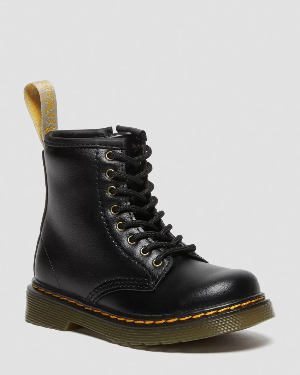 Best Sale Dr Martens Smaborn Veganske 1460-Snørestøvler Black Newbury Tumble27866001