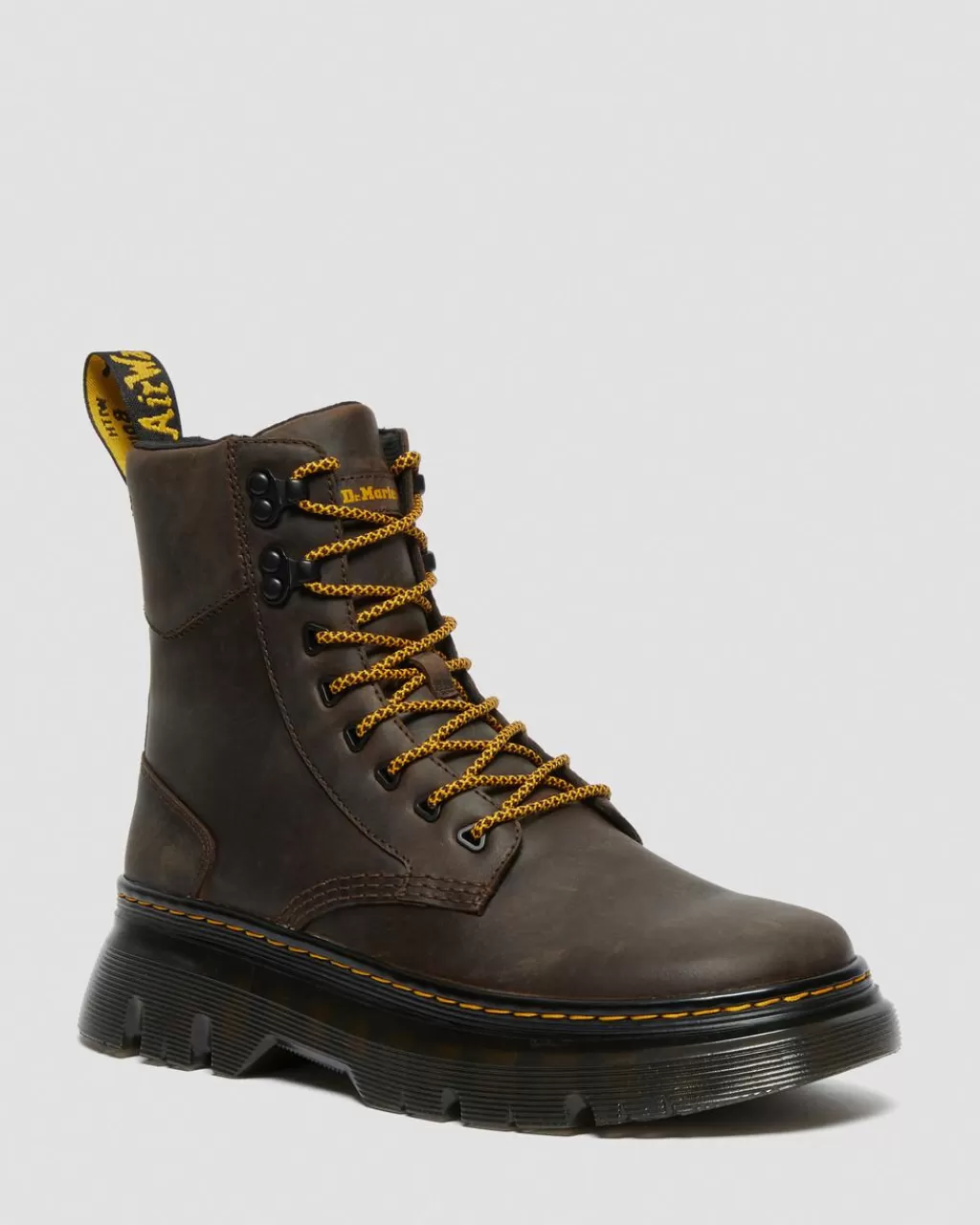 Clearance Dr Martens Tarik Utility-Støvler I Crazy Horse-Laeder Dark Brown Crazy Horse+Pu27024207