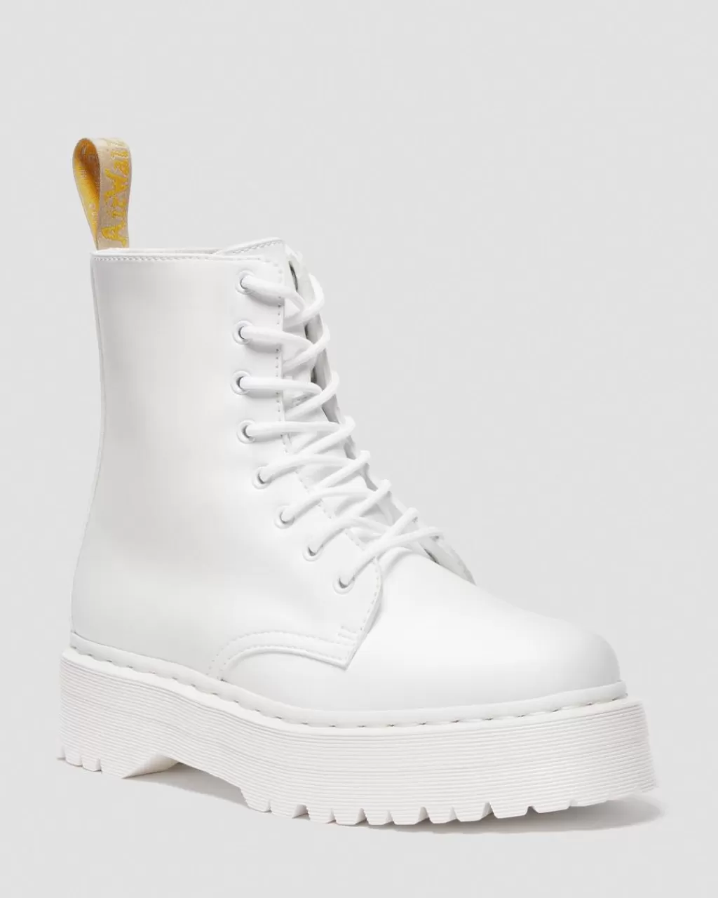 Best Dr Martens Veganske Jadon Ii Mono Kemble-PlatformStøvler White Kemble27335113