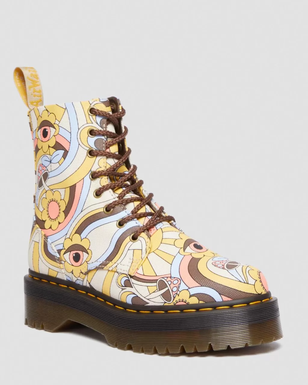 Cheap Dr Martens Veganske Jadon Retro Ray Canvas PlatformStøvler Retro Ray Canvas30631905