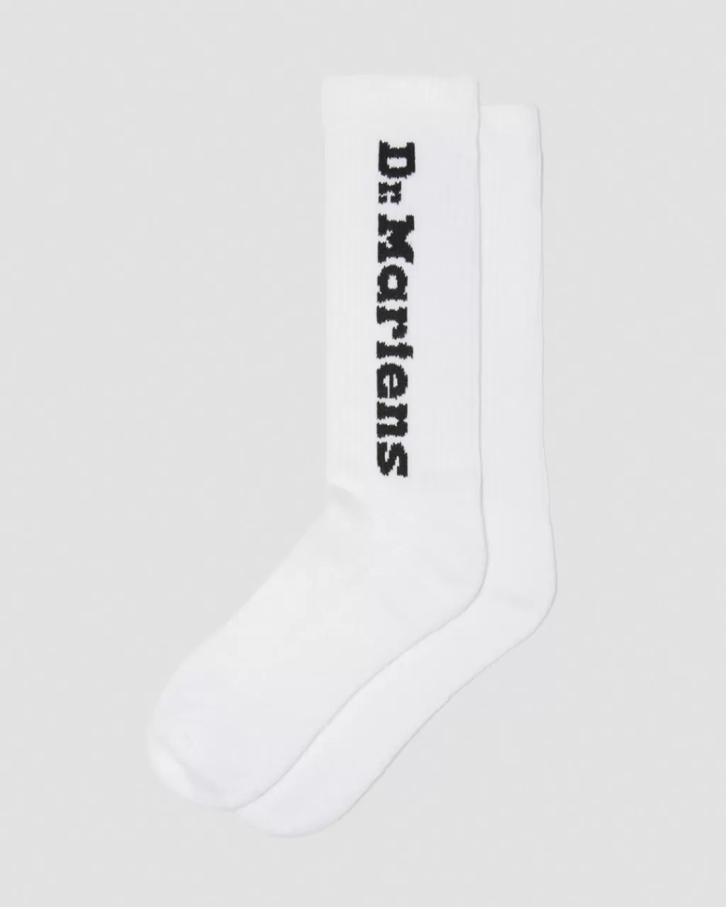 Fashion Dr Martens Vertical Logo Sokker I Bomuldsblanding White Organic Cotton Blendad075100