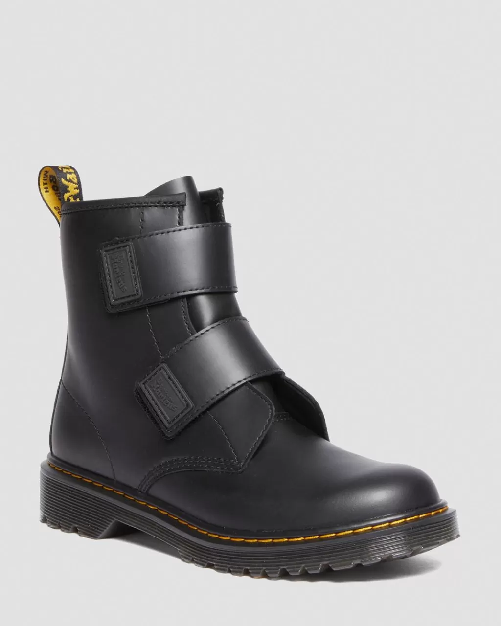 Sale Dr Martens Youth 1460 Læderstøvler Med Dobbeltrem Black Romario30684001